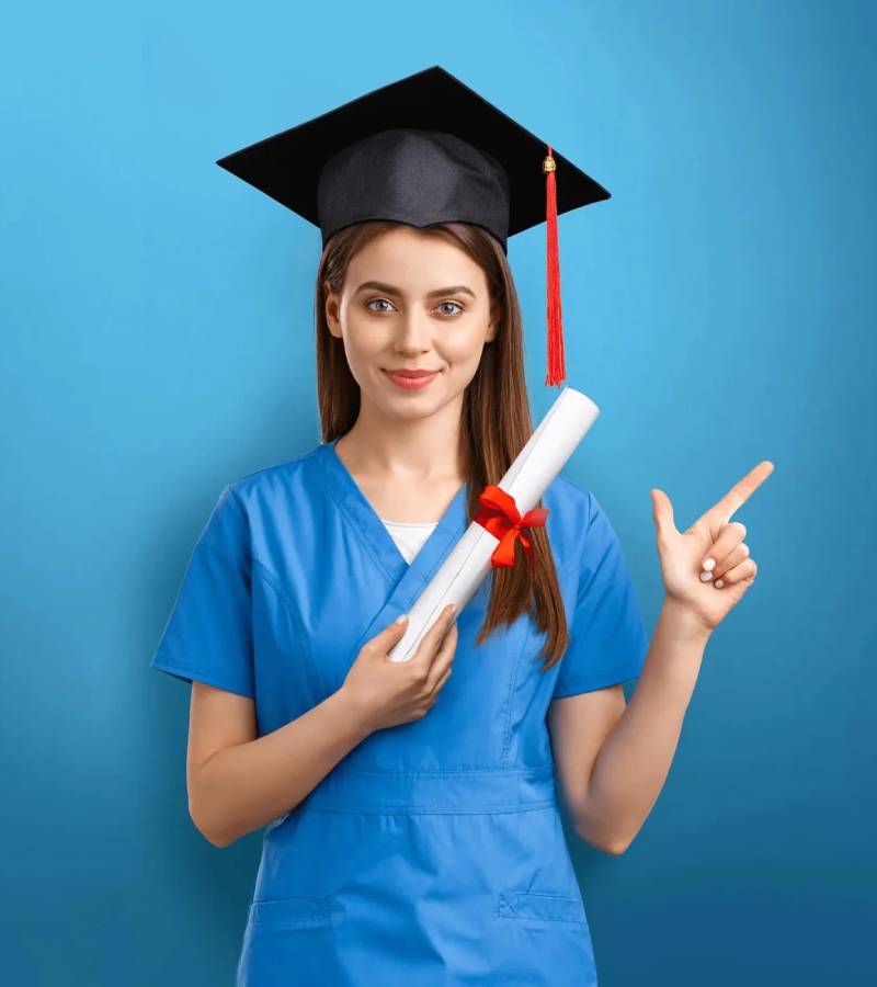 Estudiante con diploma AIA